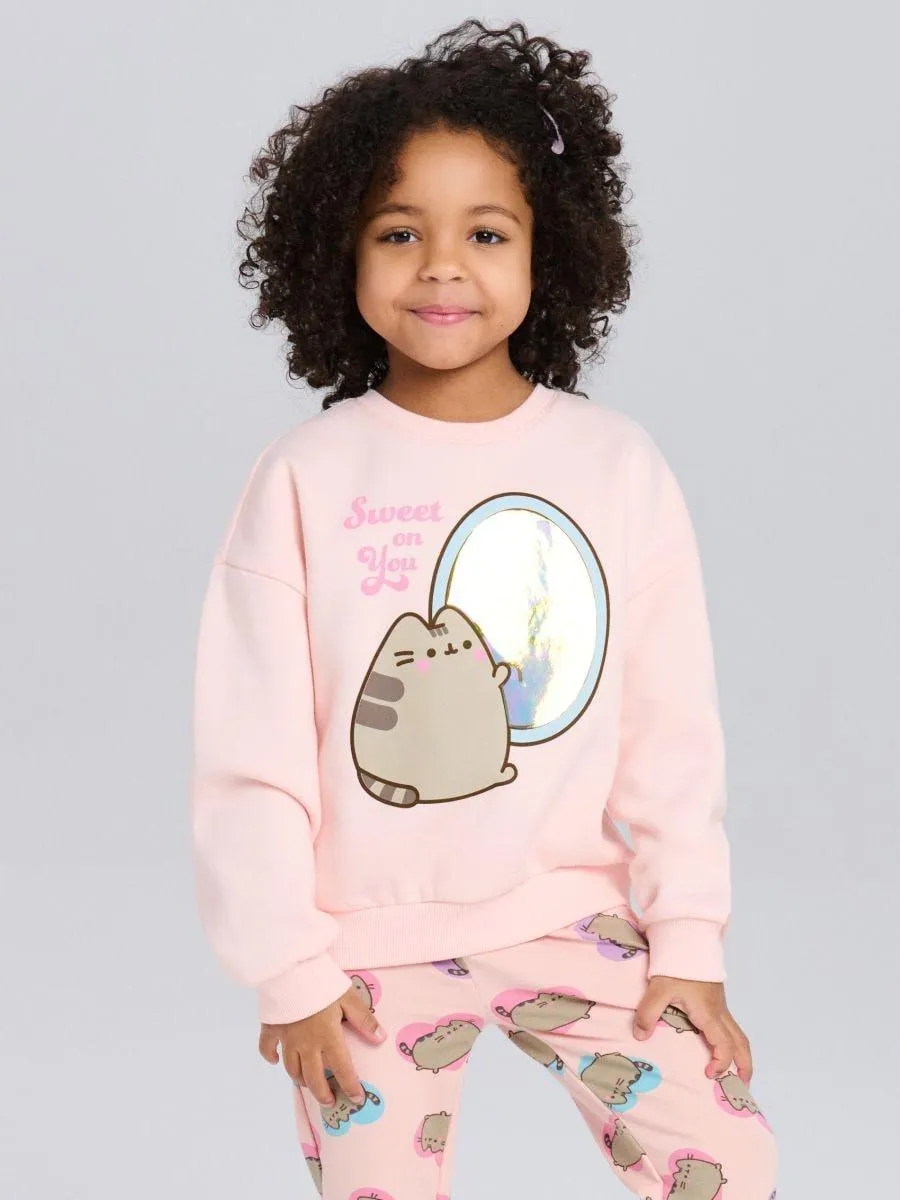 Bluză crewneck cu imprimeu Pusheen the Cat