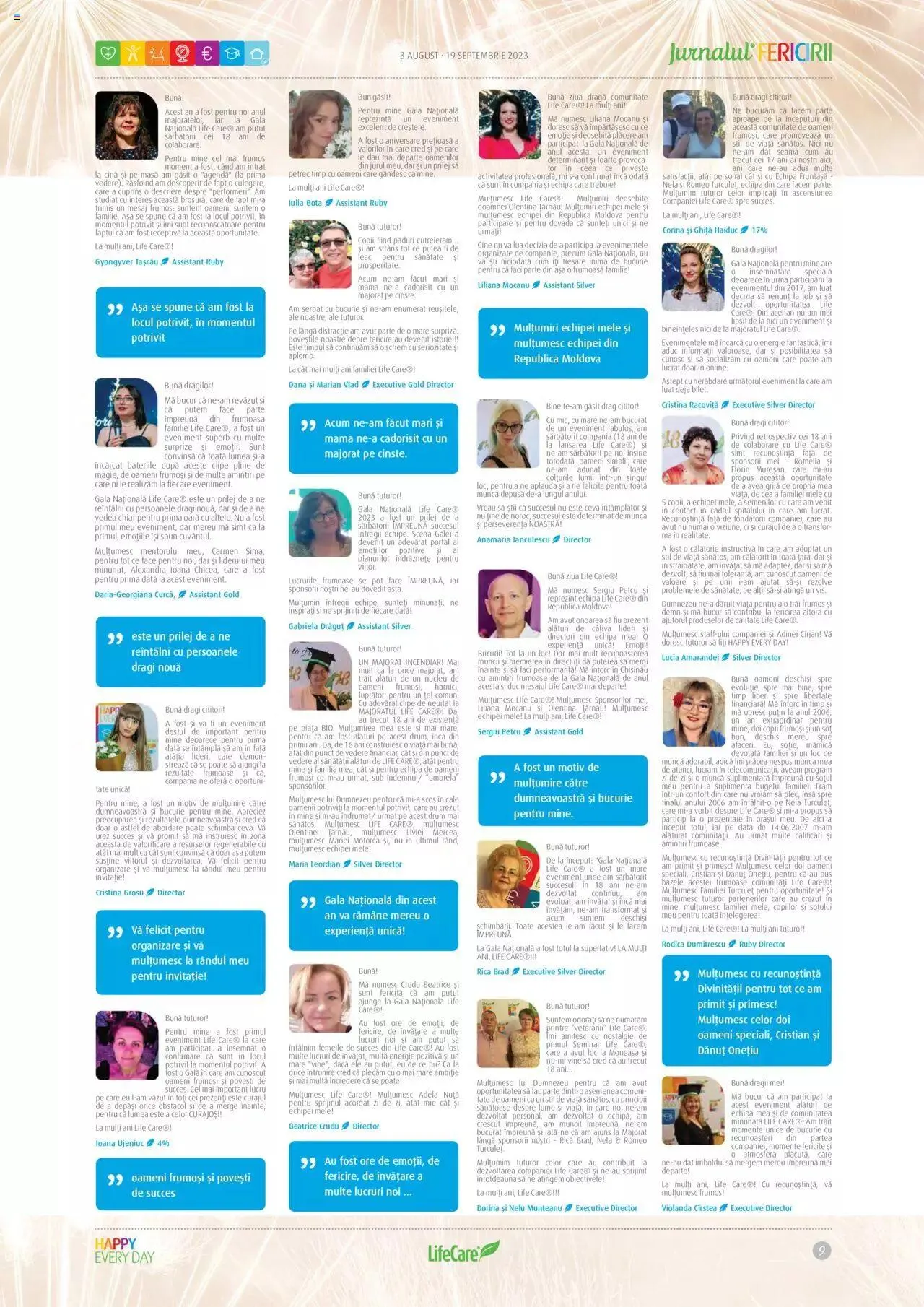 Catalog Life Care catalog - Jurnalul Fericirii August/Septembrie de la 3 august până la 19 septembrie 2023 - Revista Pagina 9