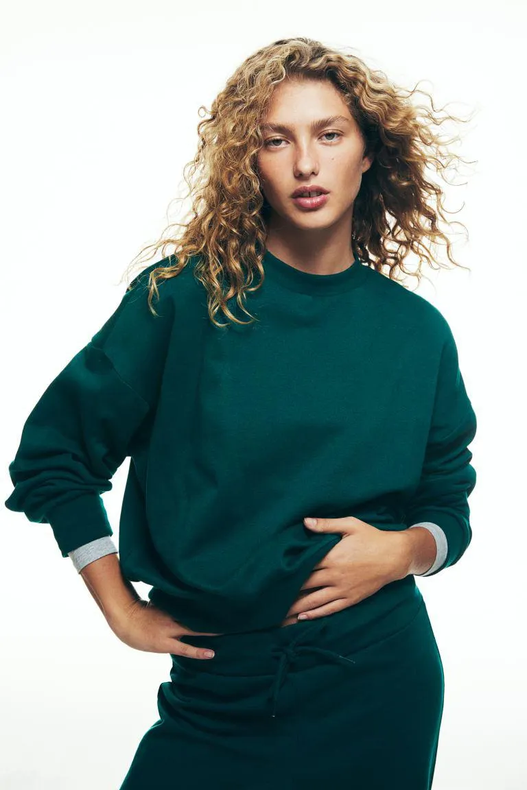 Bluză supradimensionată de molton