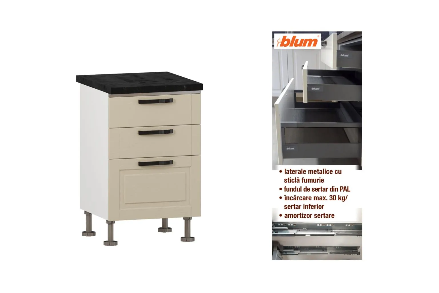 Modul cu sertare L55