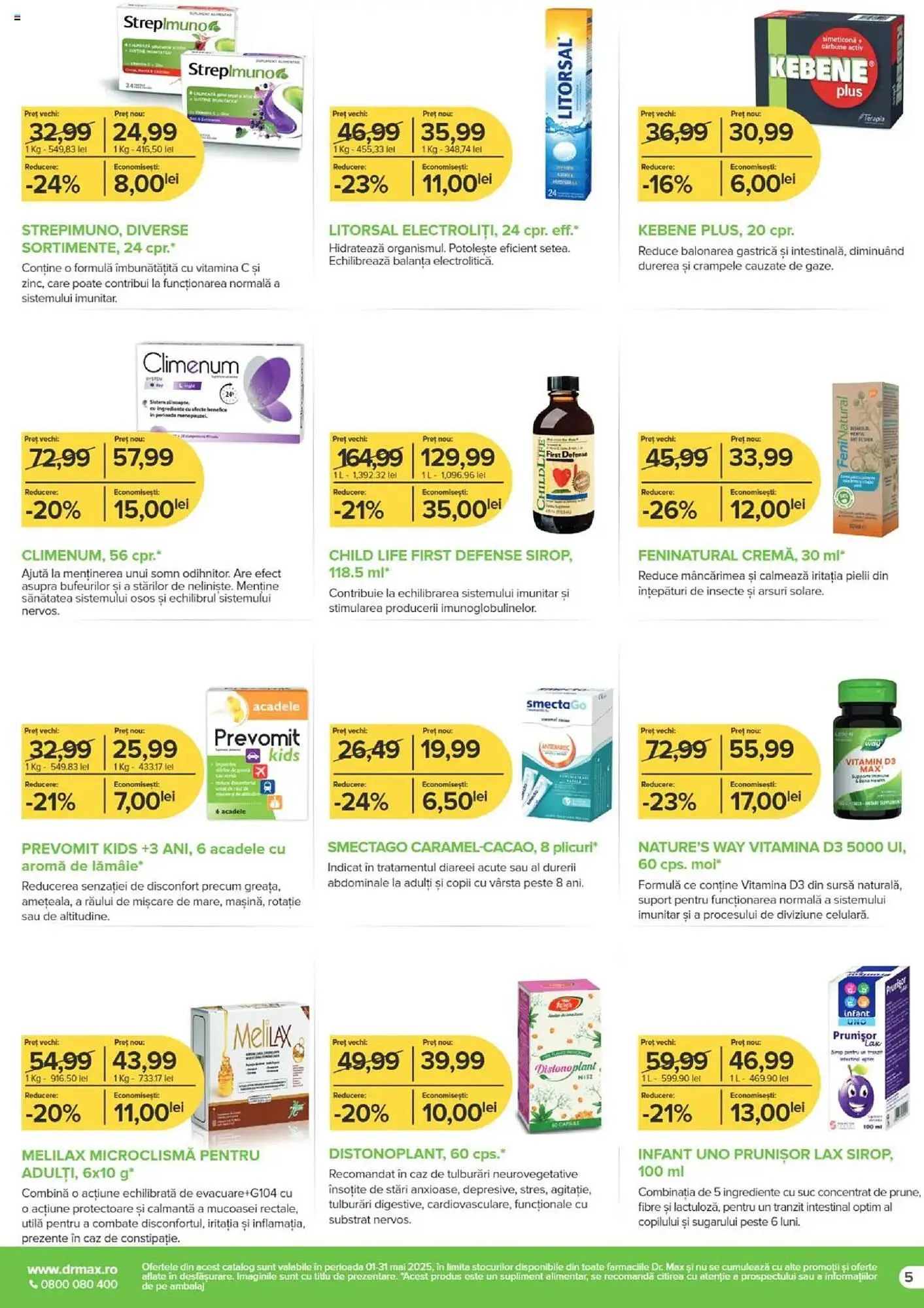Catalog Catalog Dr.Max de la 1 mai până la 31 mai 2025 - Revista Pagina 5