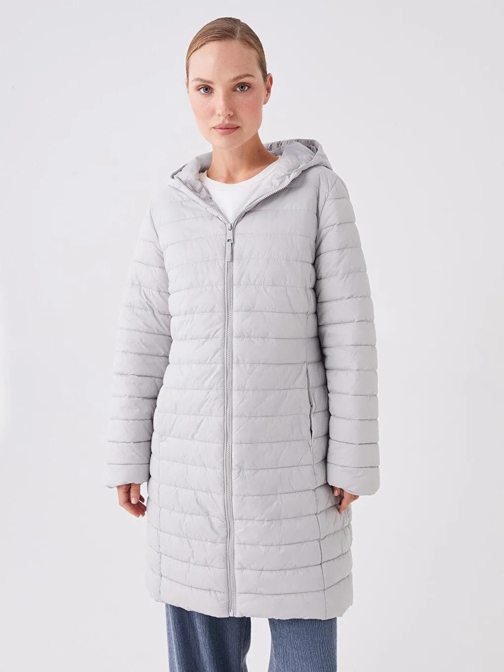 Palton Gonflabil,Cu Mânecă Lungă Şi Cu Glugă Pentru Femei