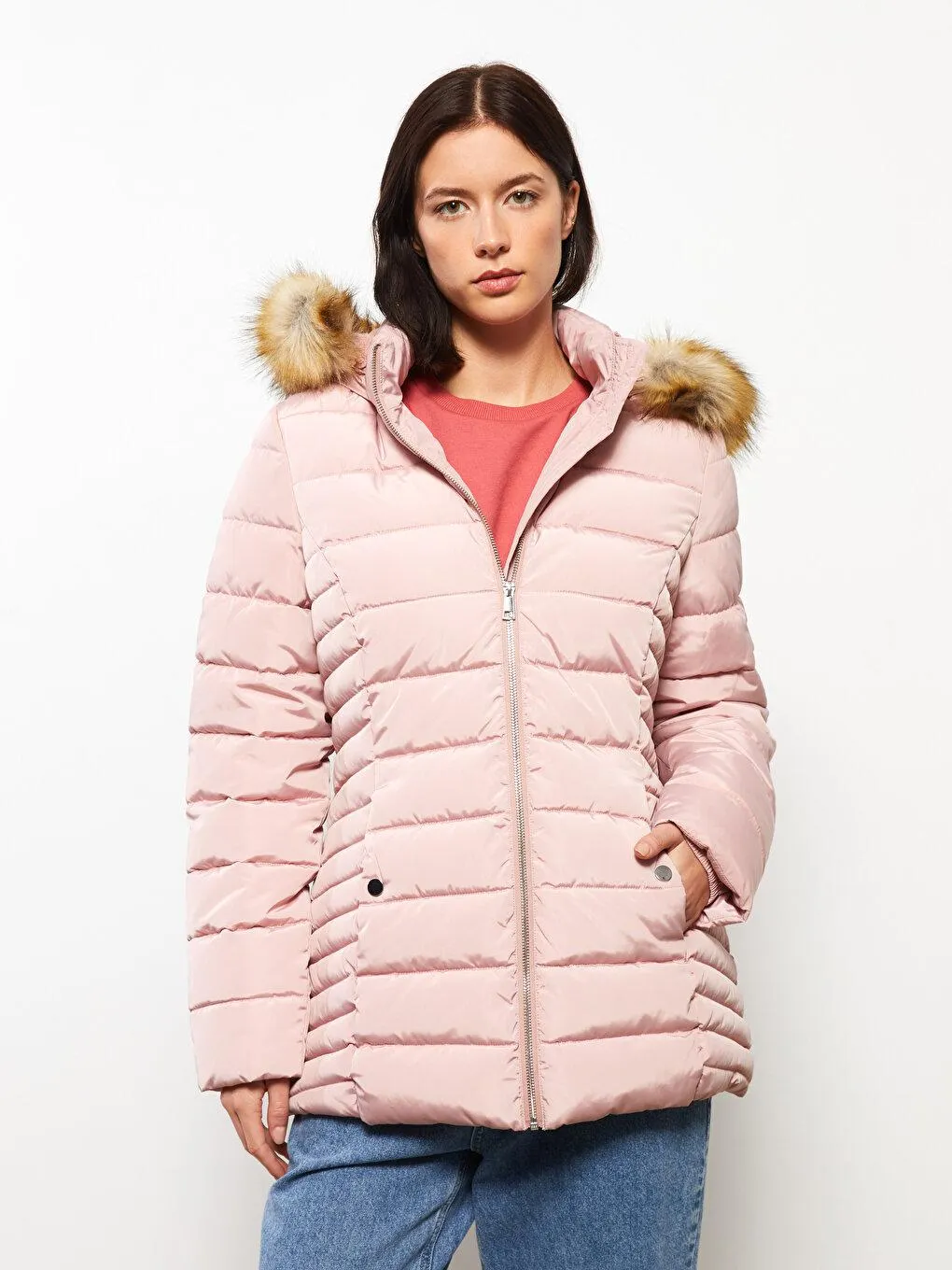 Palton Gonflabil,Cu Mânecă Lungă Şi Cu Glugă Pentru Femei