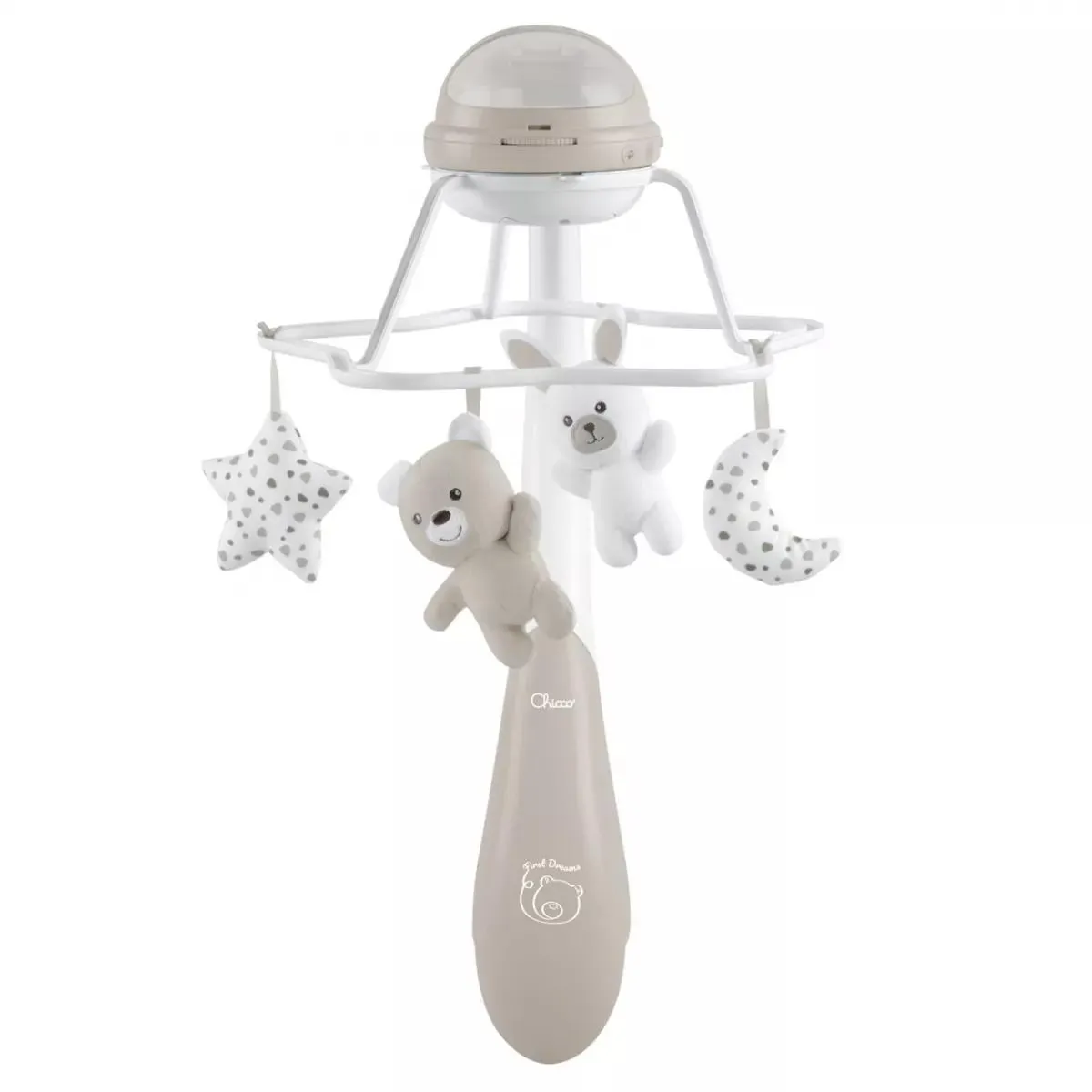 Carusel muzical 3 in 1 Chicco Rainbow cu proiectie, unisex, 0 luni+