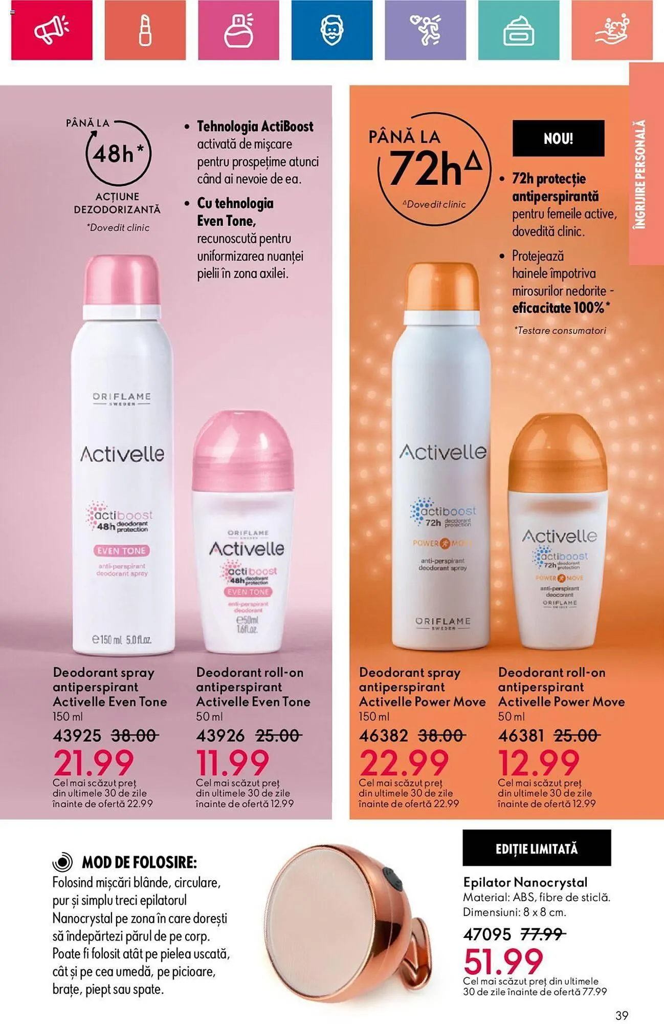 Catalog Oriflame catalog de la 28 mai până la 17 iunie 2024 - Revista Pagina 39