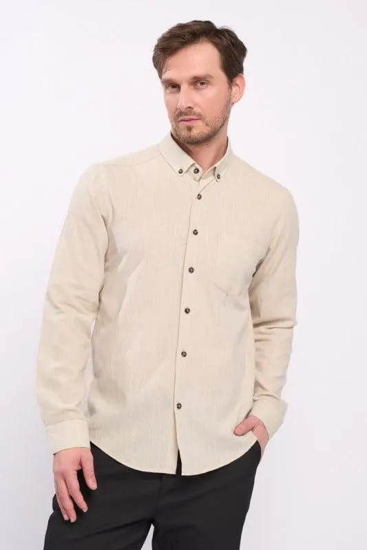 Manche Paris - Camasa barbat slim de culoare uniforma