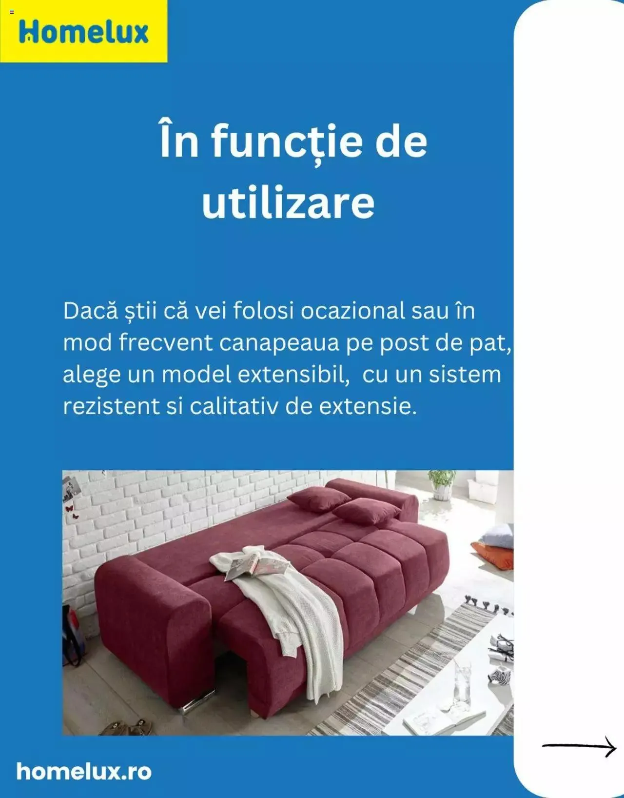 Catalog Homelux catalog - Canapea de la 19 aprilie până la 31 decembrie 2024 - Revista Pagina 4