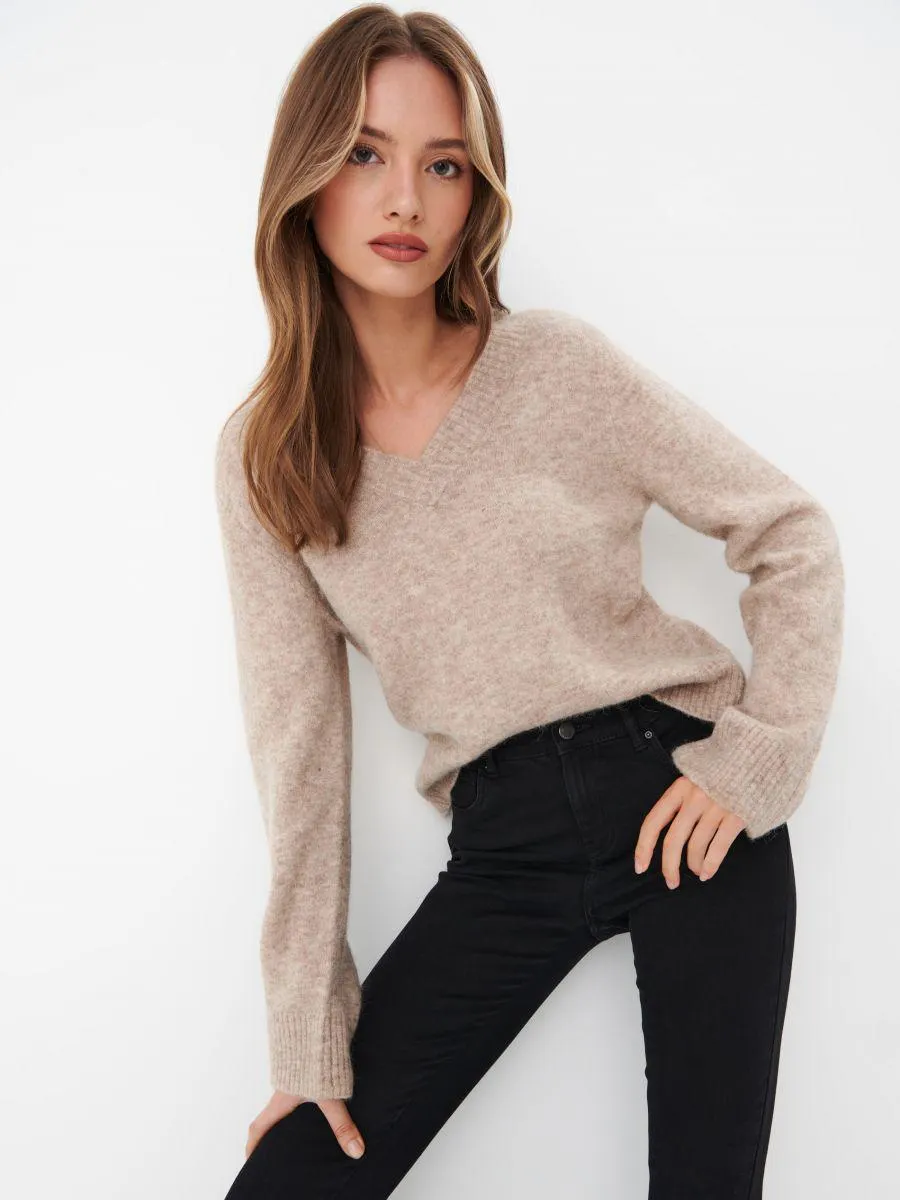 Pulover cu adaos de lână