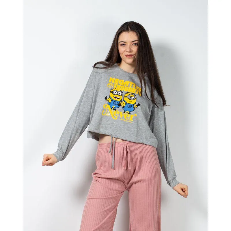 Bluza de pijama din bumbac cu imprimeu 23MUR41004