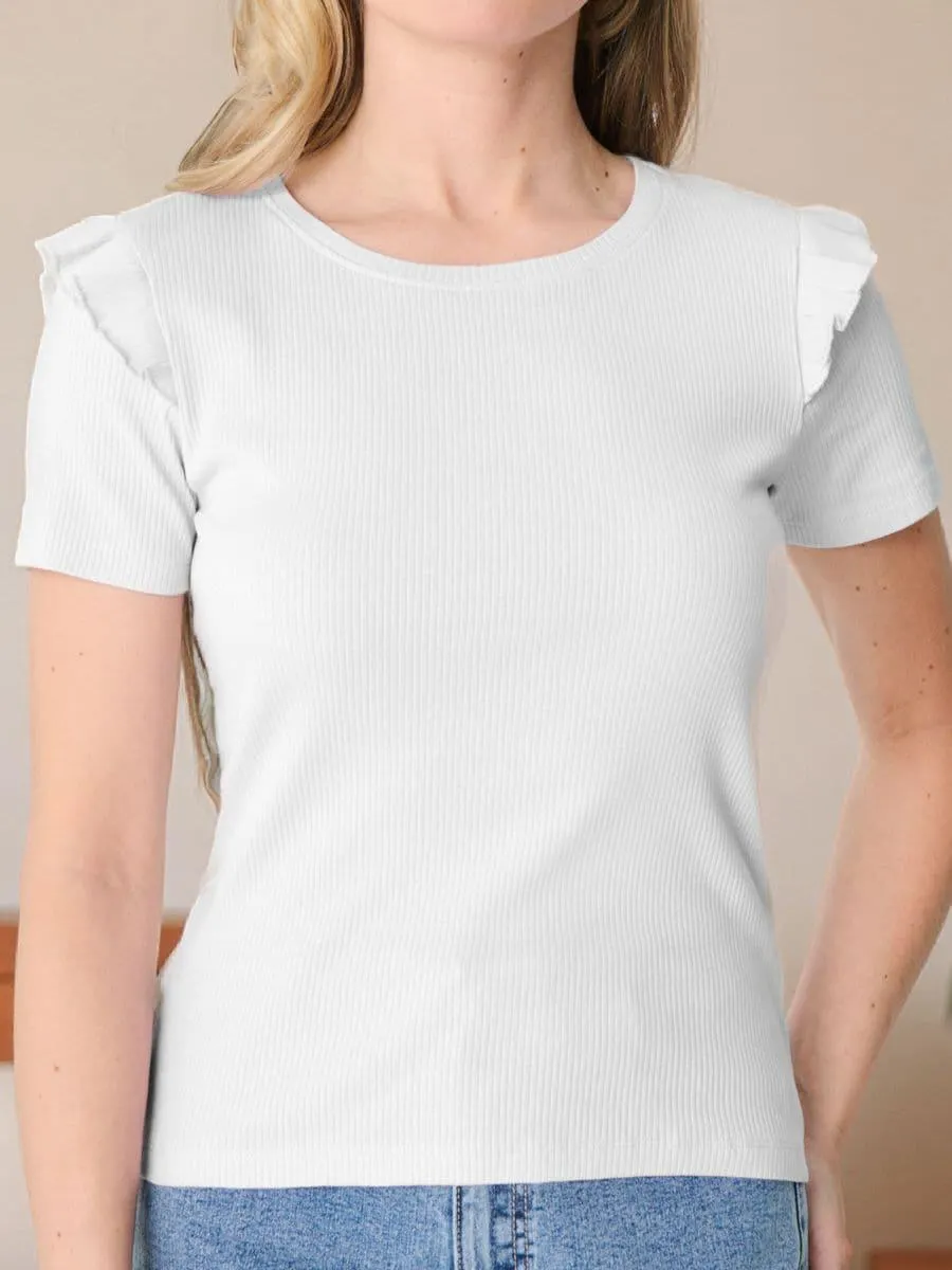 Tricou din tricot striat