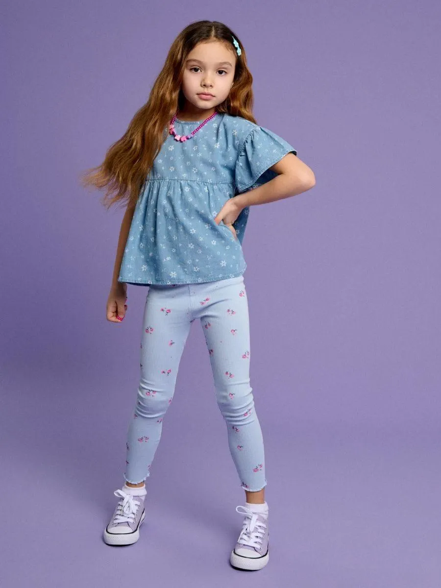 Colanți cu model floral