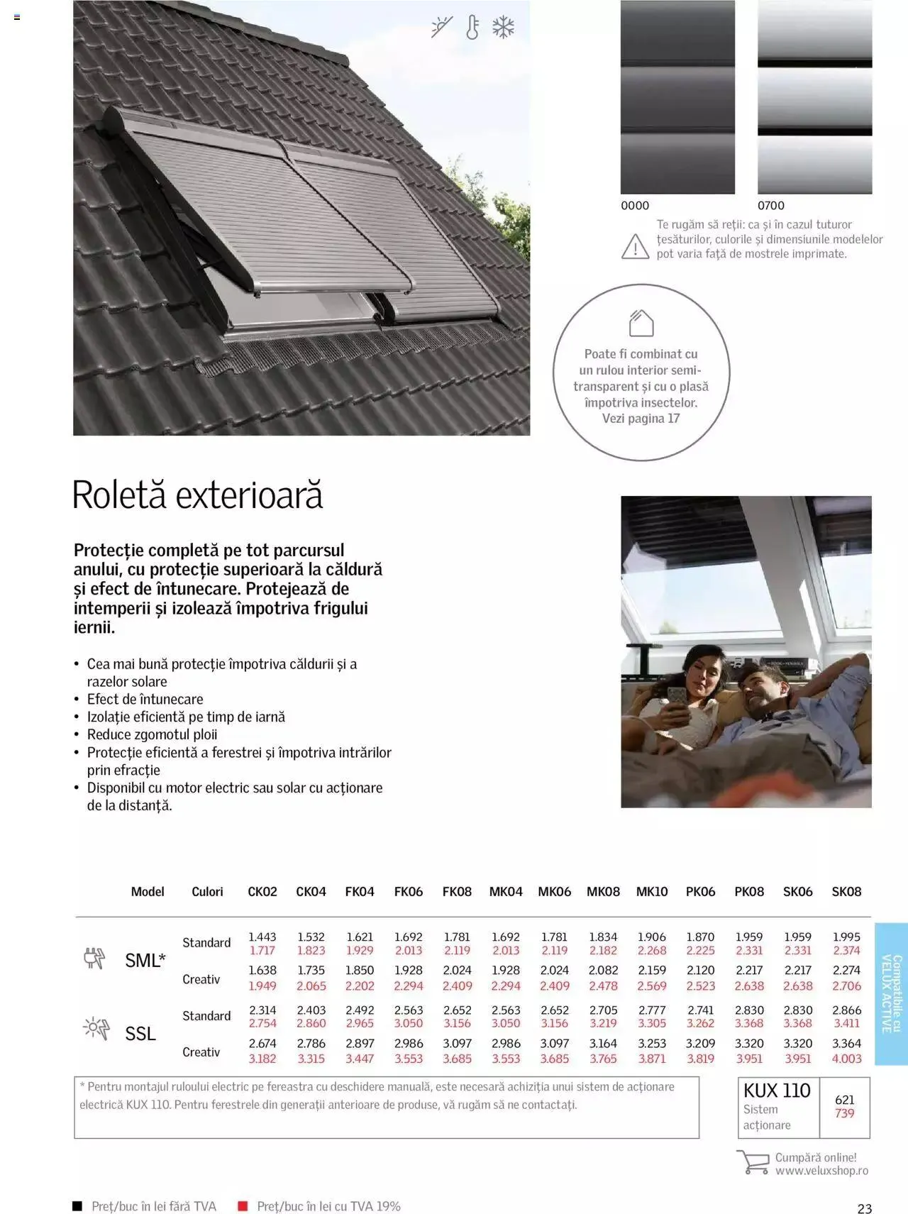 Catalog Velux catalog - Rulouri şi rolete 2022 de la 7 martie până la 31 decembrie 2023 - Revista Pagina 23