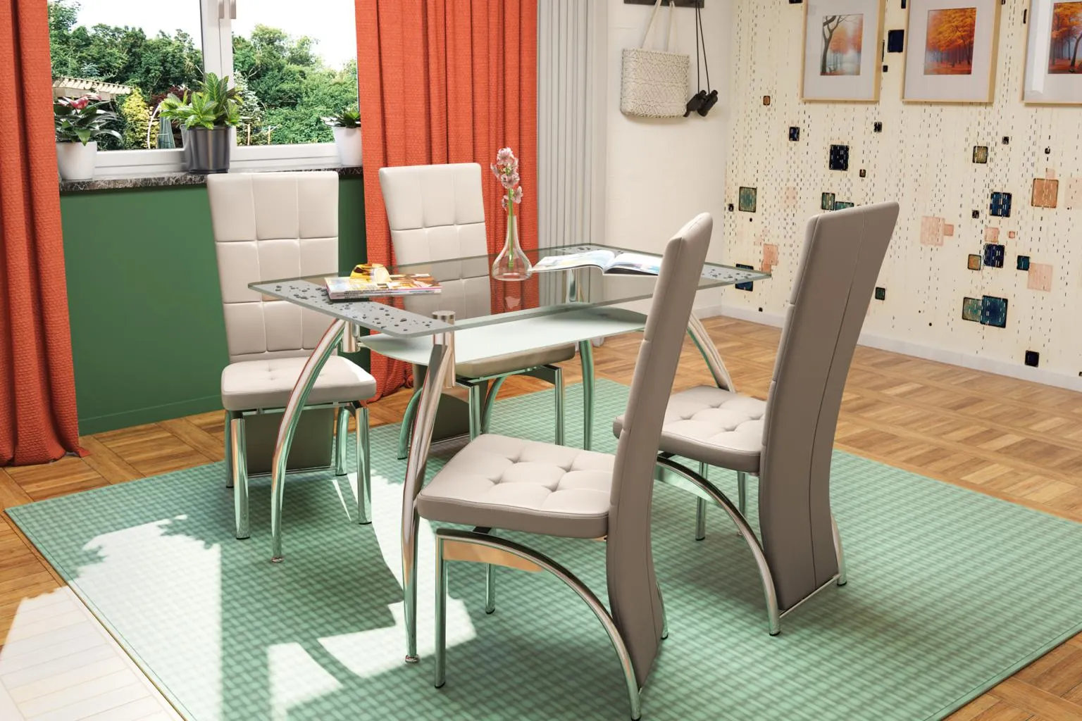 Pachet masă Spritz și 4 scaune Cairo