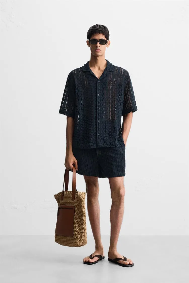 BERMUDE CU STRUCTURĂ CROȘETATĂ