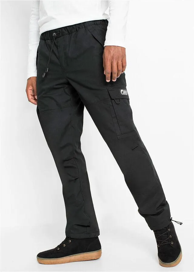 Pantaloni termo talie elastică, loose