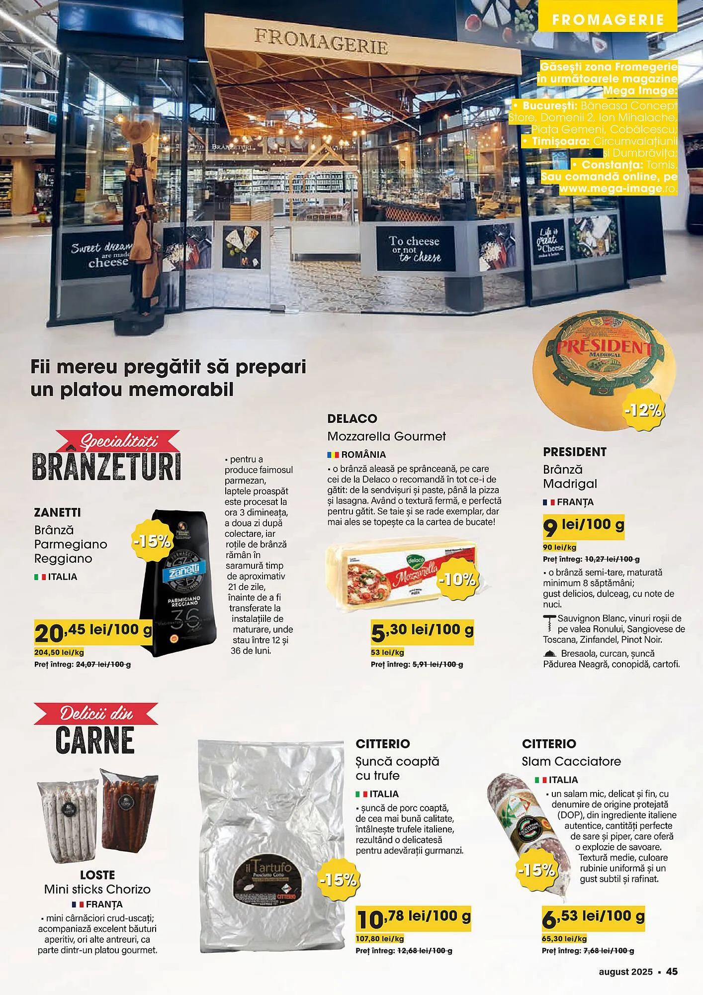 Catalog Catalog Mega Image de la 1 august până la 31 august 2025 - Revista Pagina 45
