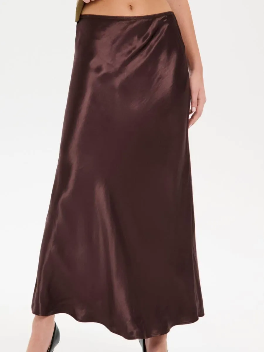 Fustă midi din satin