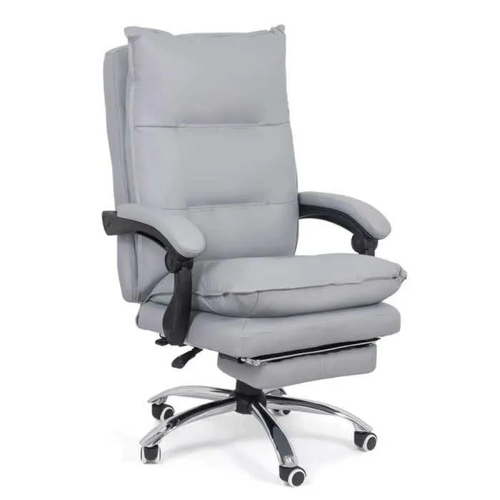 Scaun birou directorial OFF 419, rotativ, imitatie piele, gri, 1C