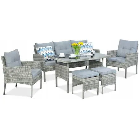 Set mobilier gradina, Focus Garden, Ratan, Gri