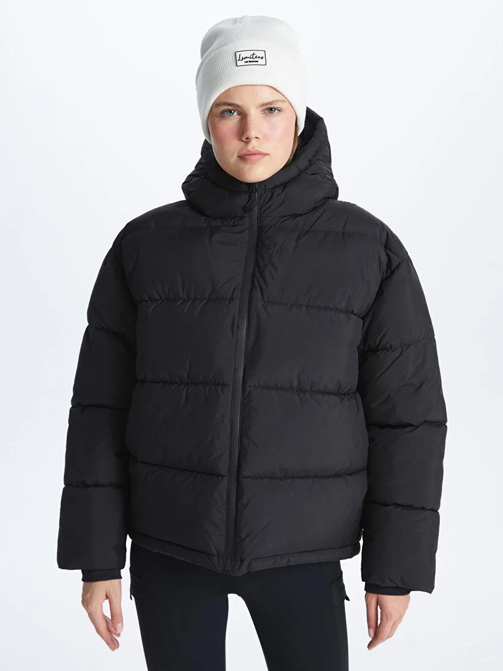 Palton Gonflabil,Cu Mânecă Lungă Şi Cu Glugă Pentru Femei