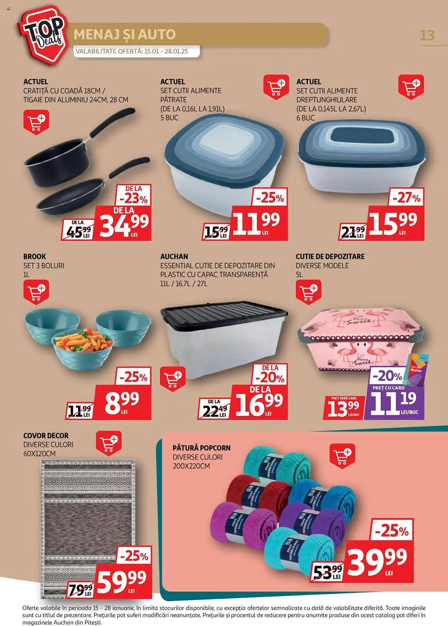 Catalog Catalog Auchan de la 15 ianuarie până la 28 ianuarie 2025 - Revista Pagina 13