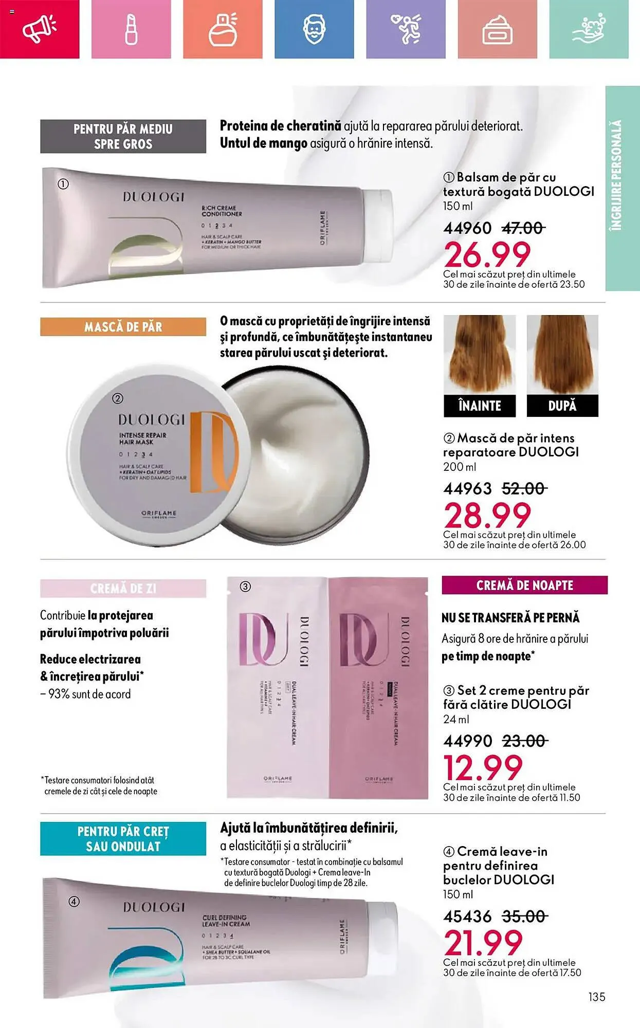 Catalog Catalog Oriflame de la 13 aprilie până la 3 mai 2025 - Revista Pagina 135