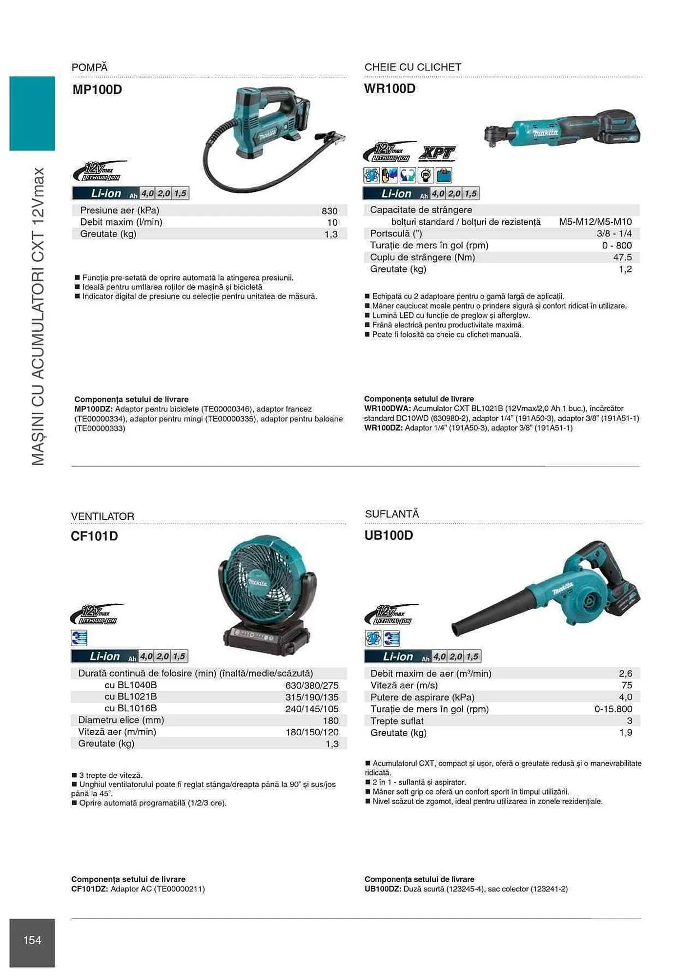 Catalog Makita catalog de la 1 ianuarie până la 31 decembrie 2023 - Revista Pagina 154