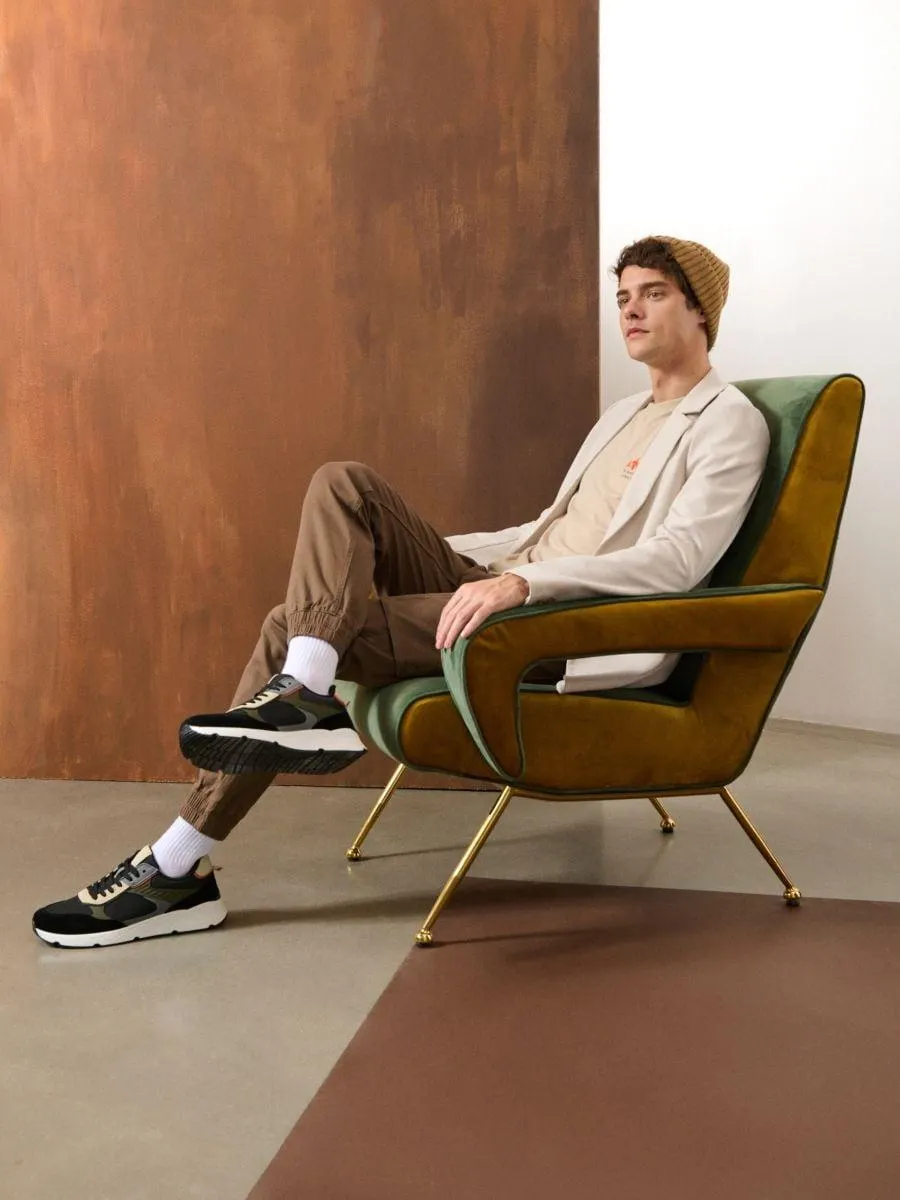 Sneakersi din imitație de ante