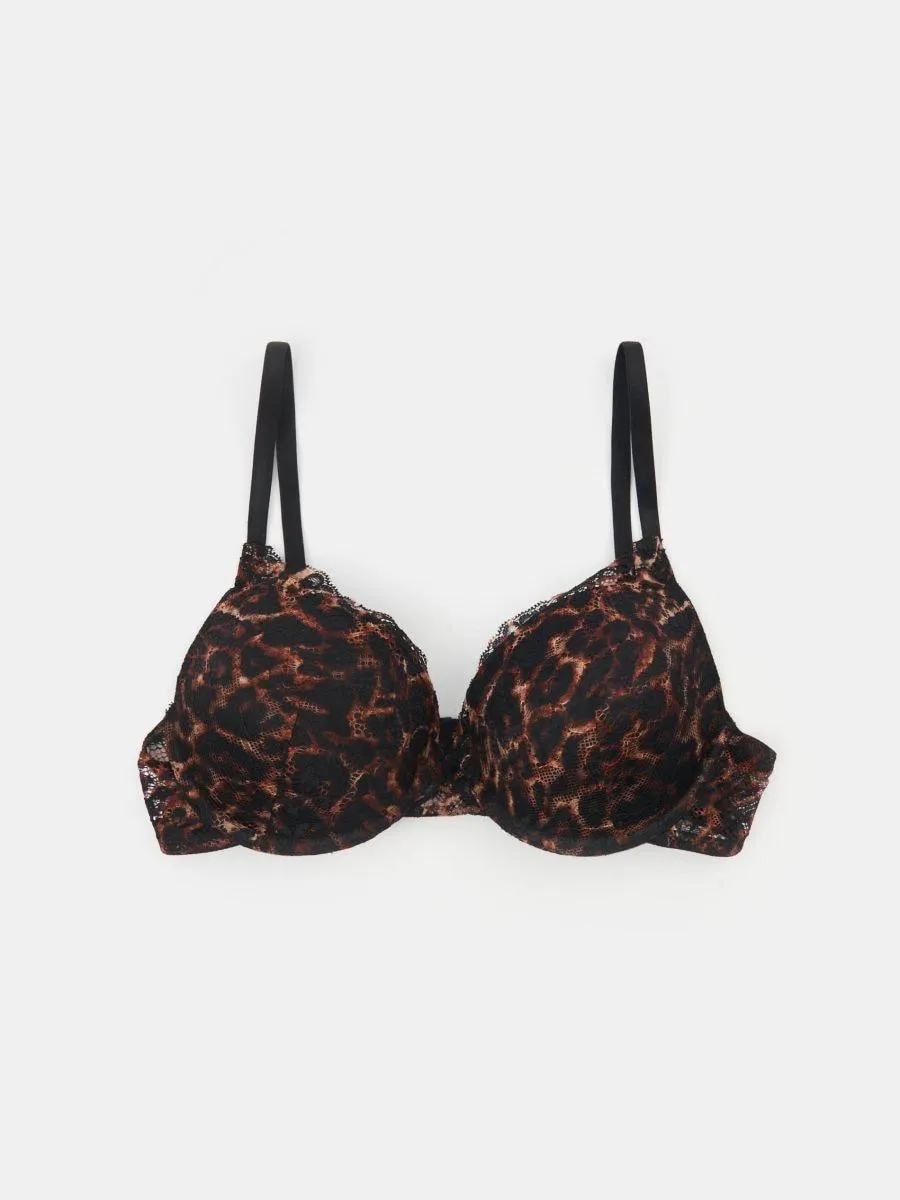 Sutien push-up cu dantelă