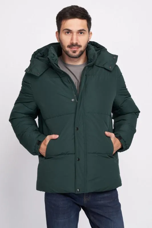 Kenvelo - Jacheta groasa barbat cu gluga si logo