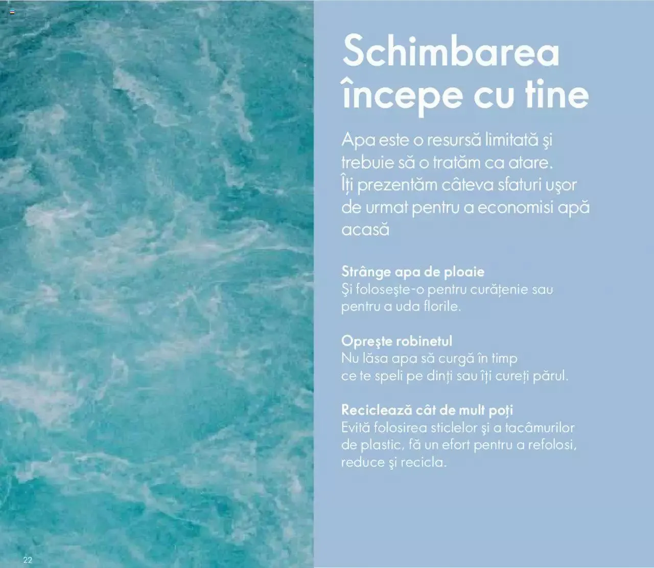 Catalog Oriflame catalog - Broșură Sustenabilitate de la 25 octombrie până la 31 decembrie 2023 - Revista Pagina 22