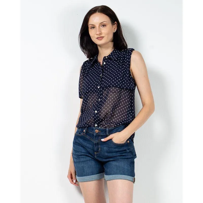 Bluza fara maneci cu buline 23KOSF2012