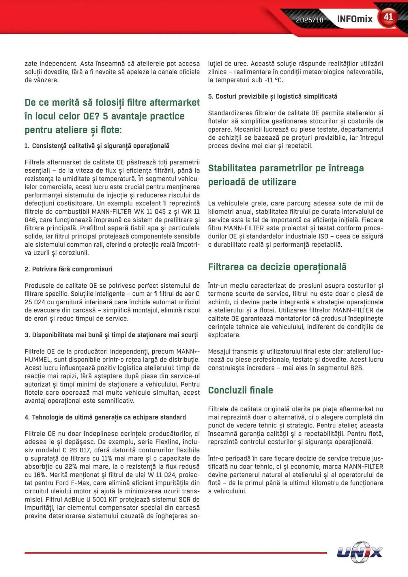 Catalog Catalog UNIX Auto de la 1 octombrie până la 31 octombrie 2025 - Revista Pagina 41