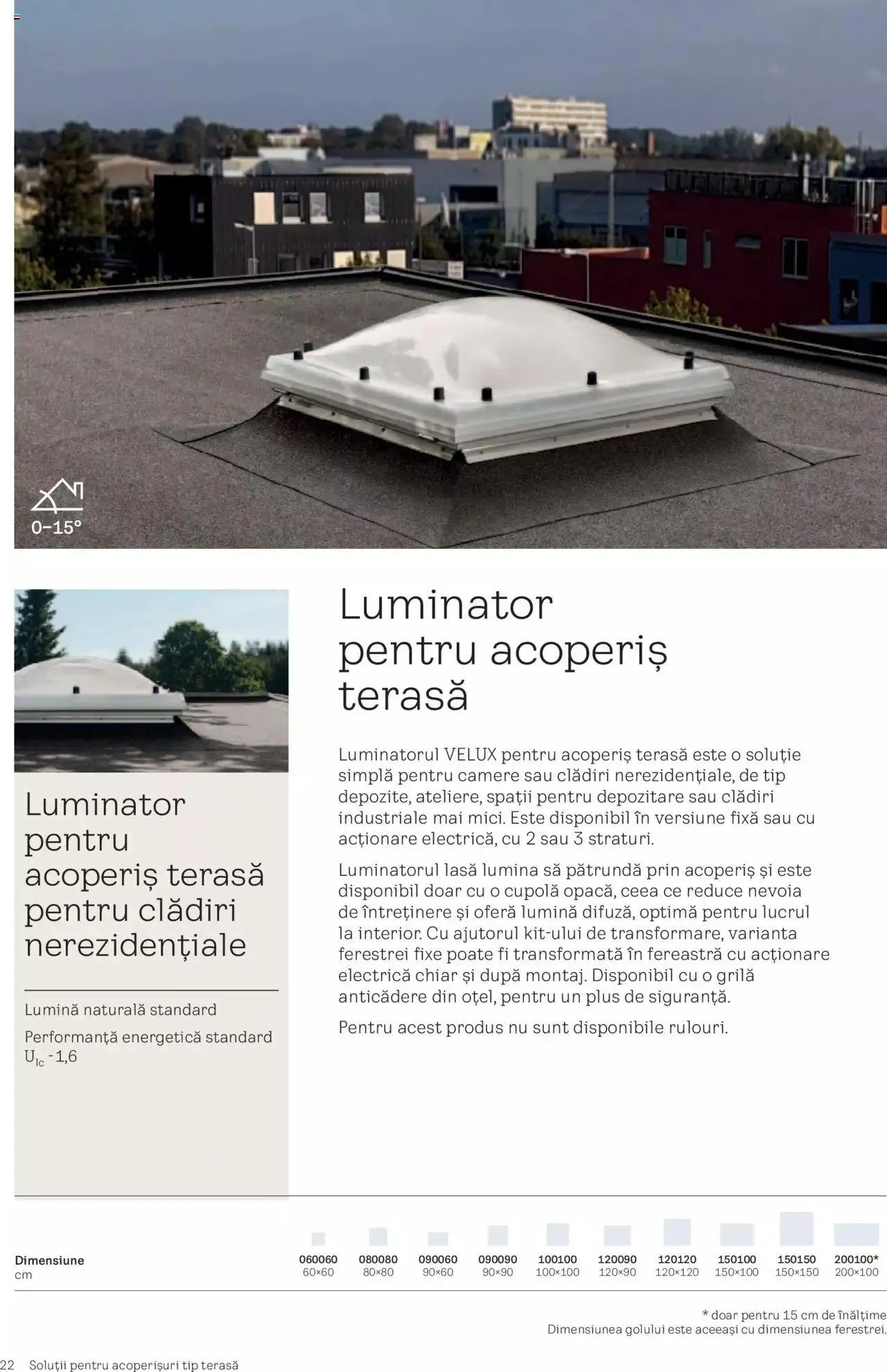 Catalog Velux catalog - Noua Generație De Ferestre Velux Pentru Acoperiș Terasă de la 1 septembrie până la 31 decembrie 2023 - Revista Pagina 22