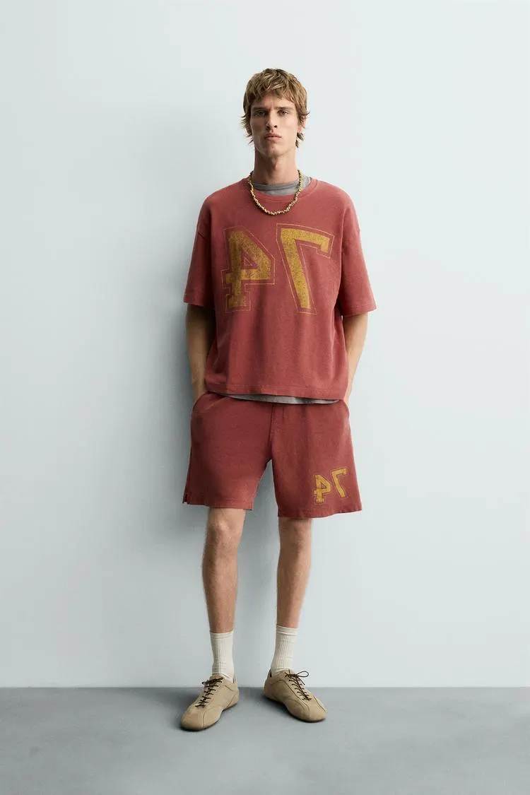 BERMUDE VARSITY CU STRUCTURĂ DESCHISĂ