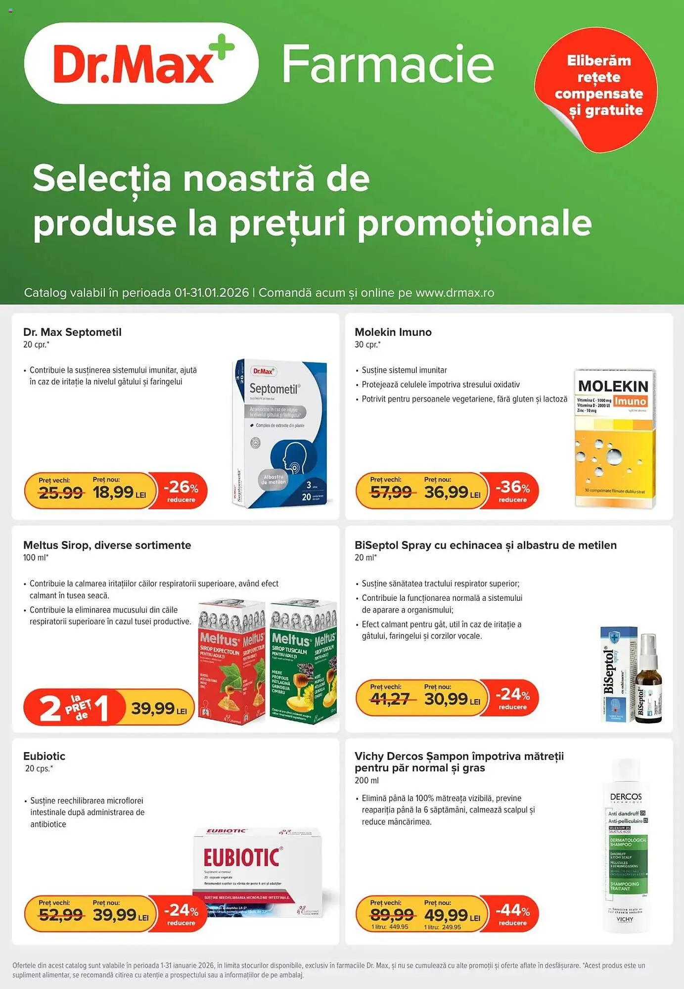 Catalog Catalog Dr.Max de la 31 decembrie până la 31 ianuarie 2026 - Revista Pagina 1