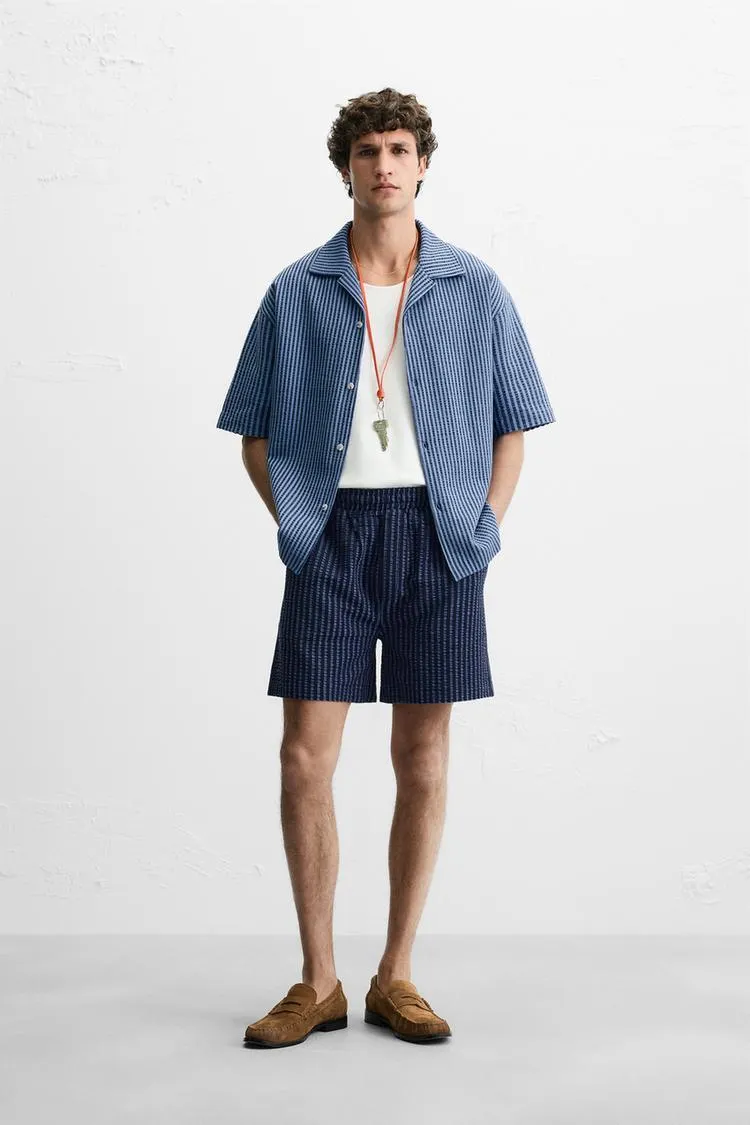 BERMUDE RELAXED FIT SEERSUCKER