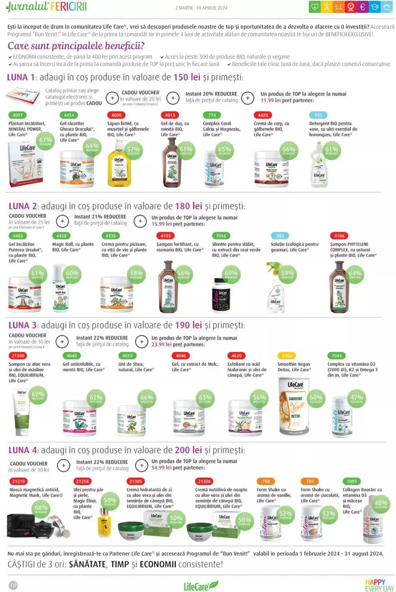 Catalog Life Care catalog - Jurnalul Fericirii Martie/Aprilie de la 2 martie până la 19 aprilie 2024 - Revista Pagina 10