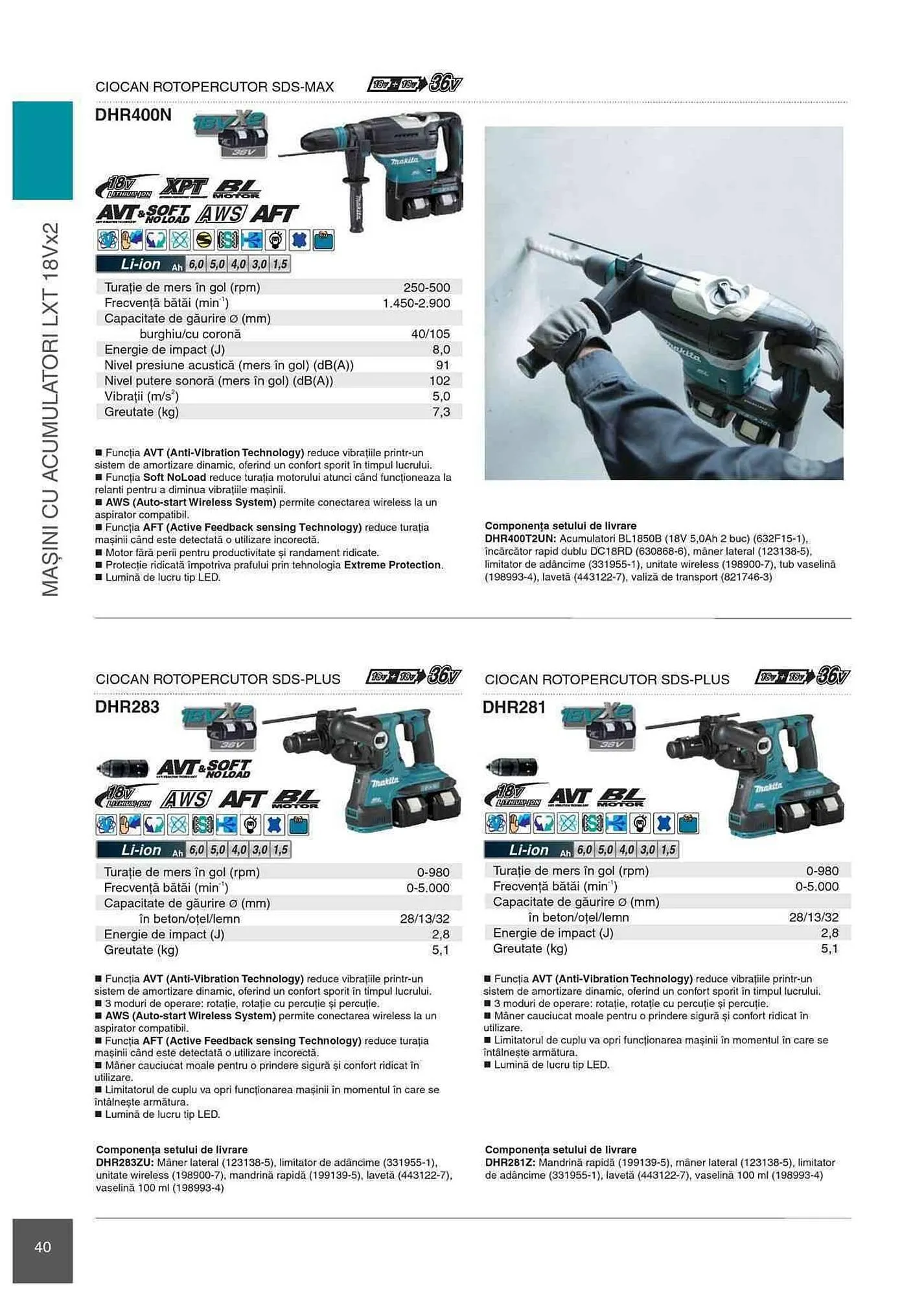 Catalog Makita catalog de la 1 ianuarie până la 31 decembrie 2023 - Revista Pagina 40
