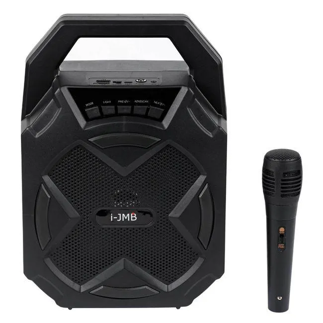 Boxa Bluetooth Karaoke Portabila cu Microfon & LED 10W 20.5x11.5x30.5cm