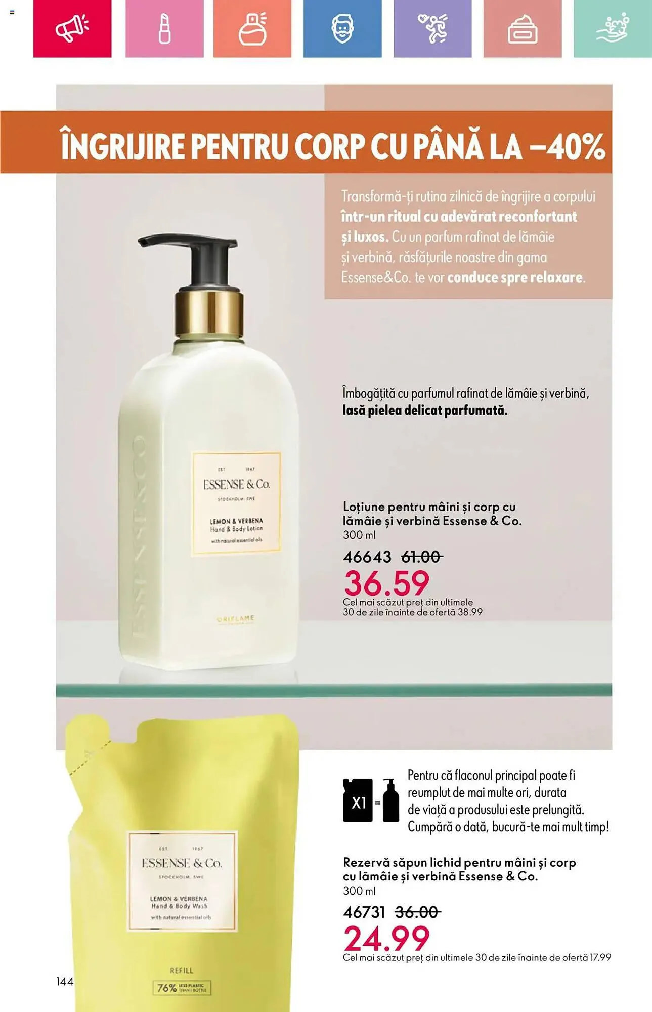 Catalog Catalog Oriflame de la 19 august până la 9 septembrie 2025 - Revista Pagina 144