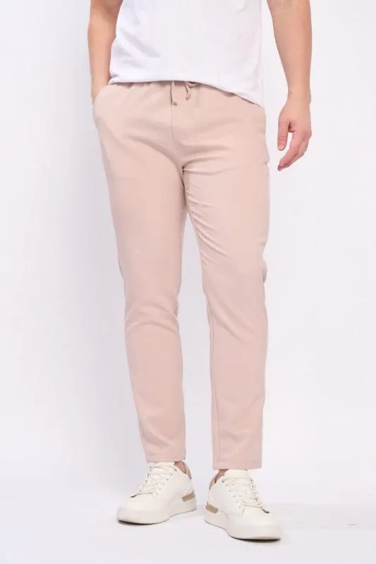 Manche Paris - Pantaloni barbat de culoare uniforma cu buzunare