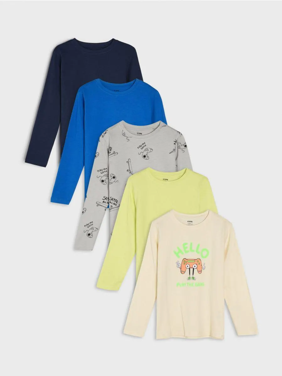 Set de 5 tricouri cu mânecă lungă