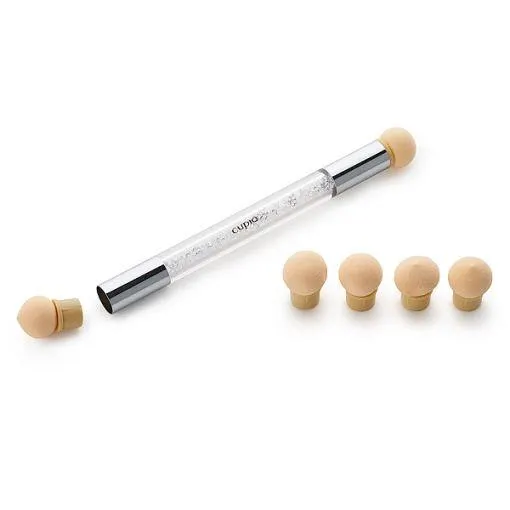 Buretel pentru Nail Art si Ombre cu maner si 6 rezerve