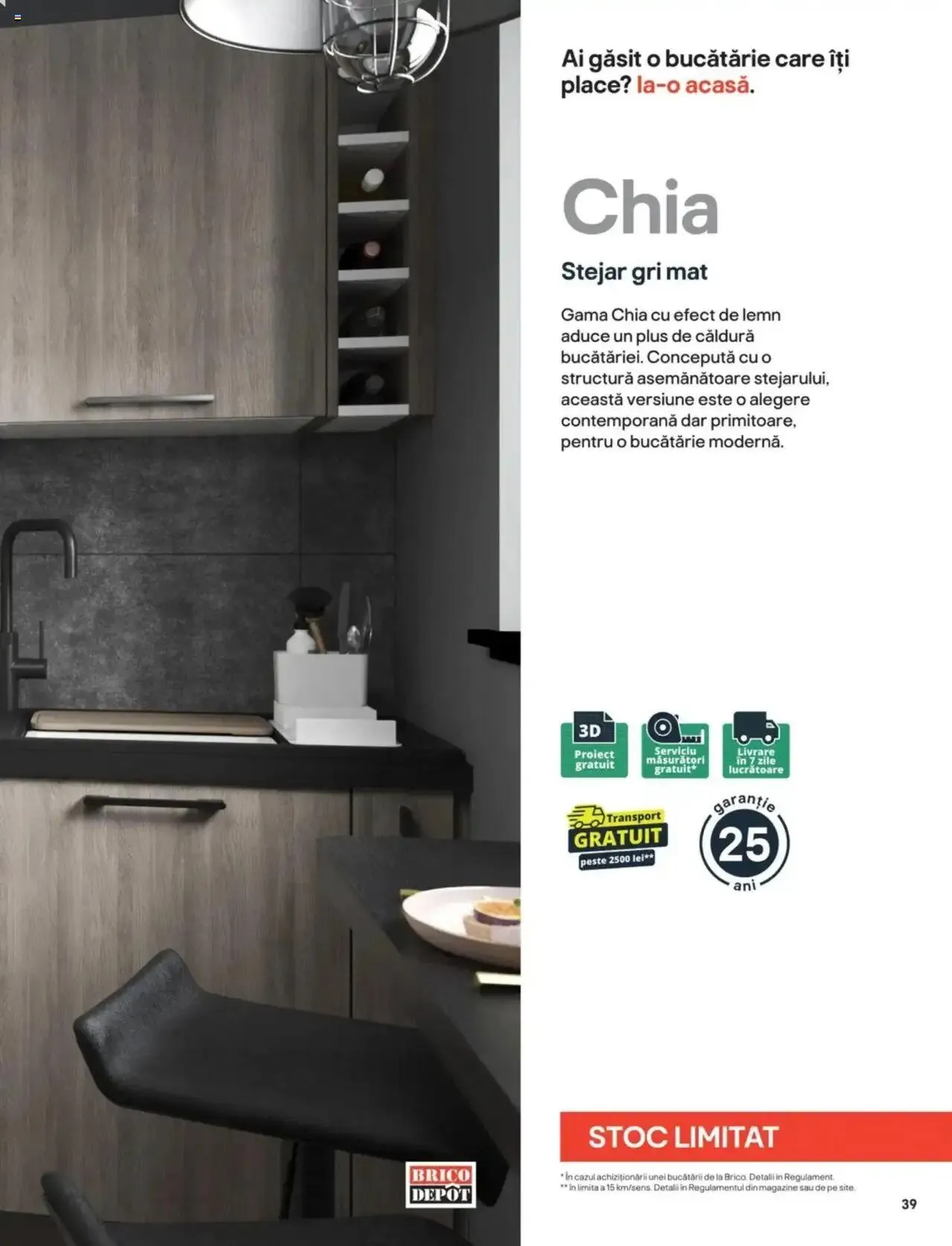 Catalog Brico Depot catalog - Bucătării Modulare de la 15 august până la 31 decembrie 2024 - Revista Pagina 39