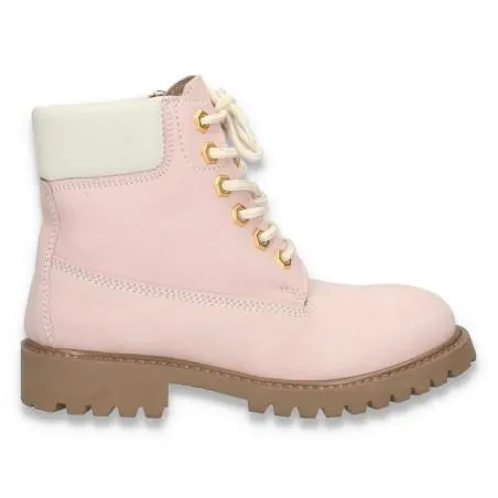 Ghete chic din piele nubuc pentru fetite, roz - W731