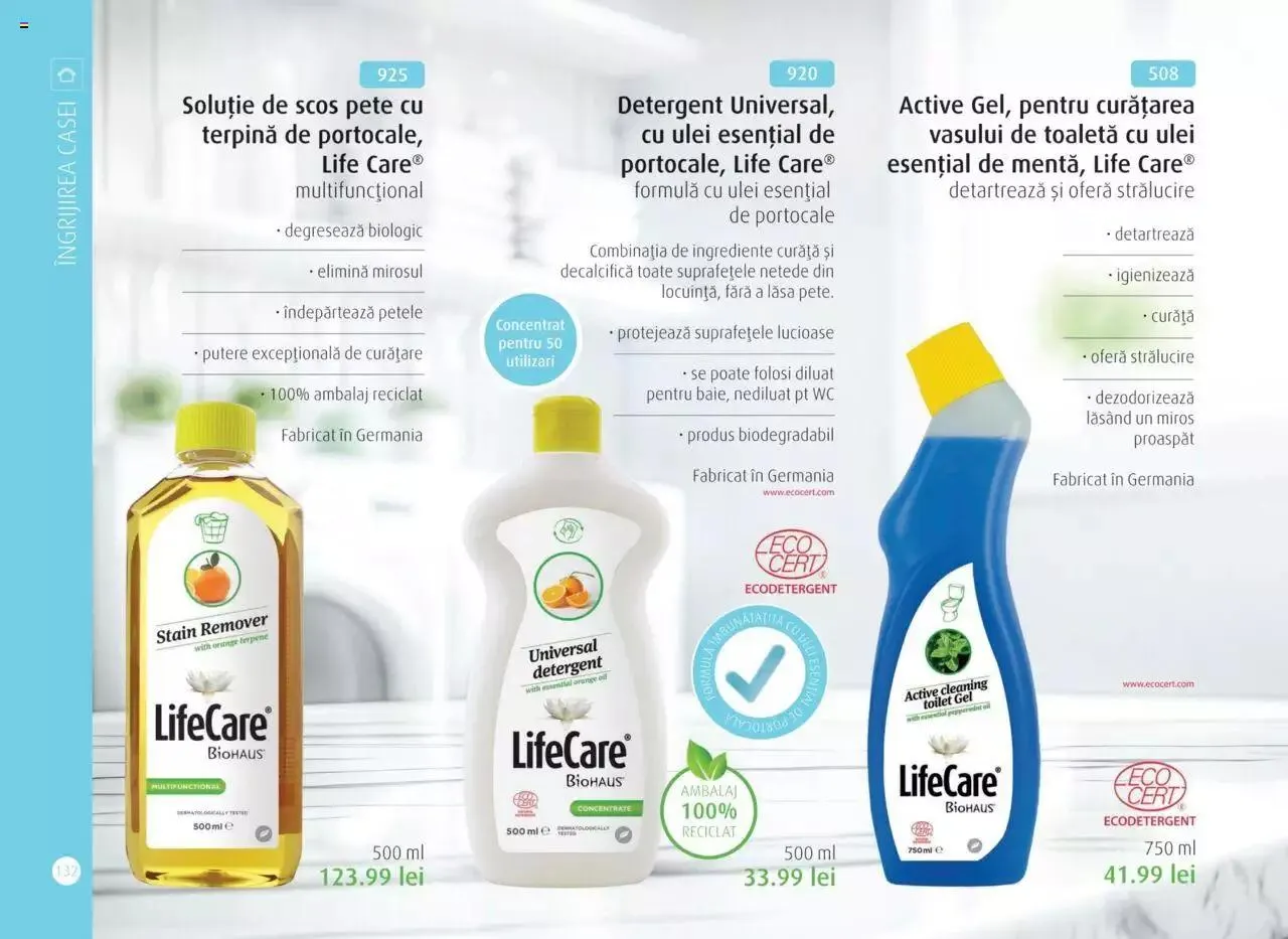 Catalog Life Care - Catalog Life Care toamna 2023 - iarna 2024 de la 1 septembrie până la 31 ianuarie 2024 - Revista Pagina 134