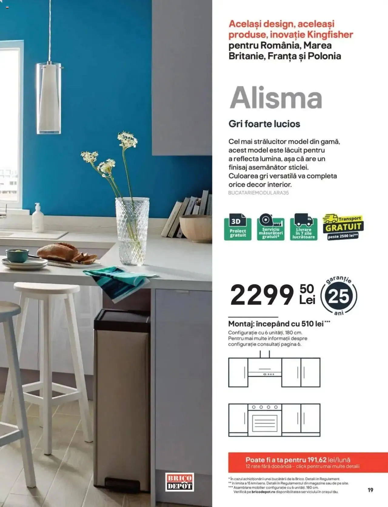 Catalog Brico Depot catalog - Bucătării Modulare de la 15 august până la 31 decembrie 2024 - Revista Pagina 19