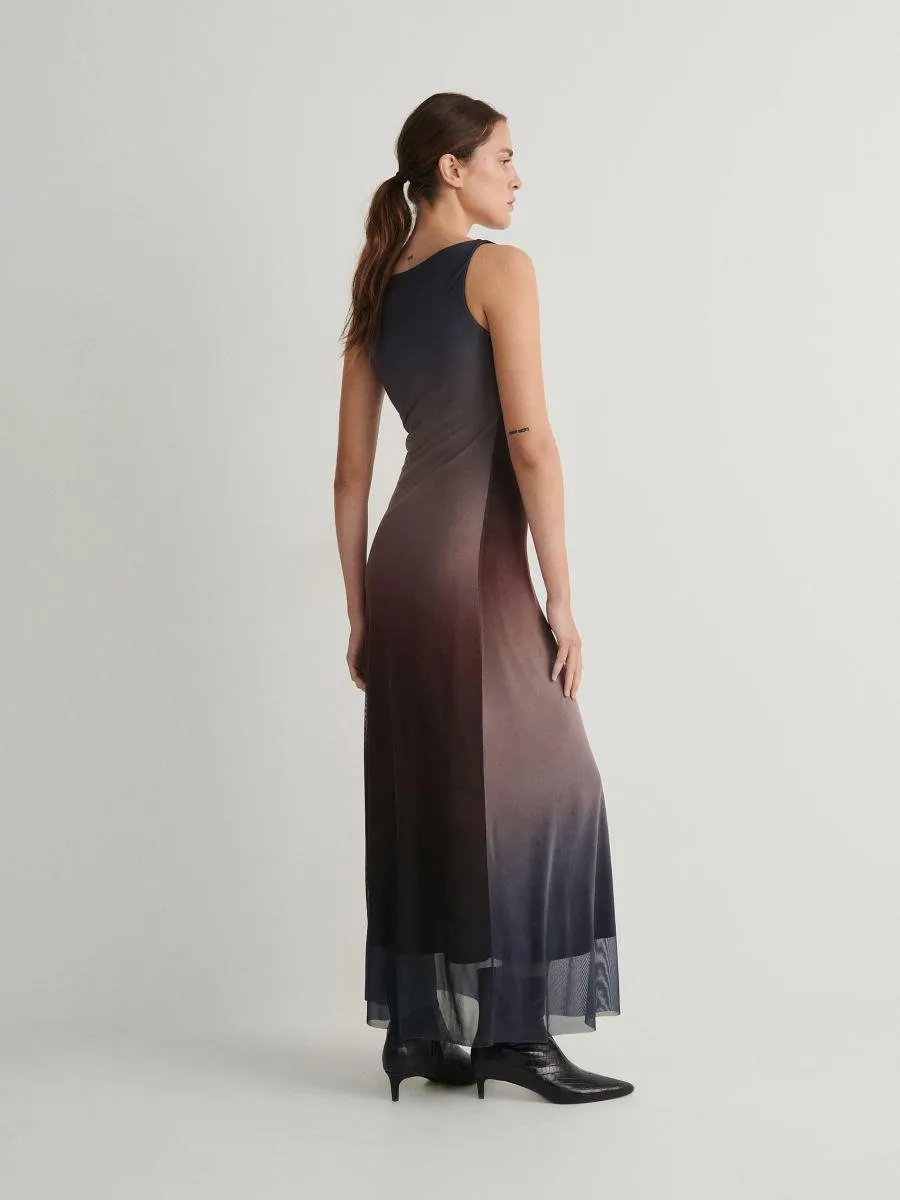 Rochie din tul cu efect în degrade