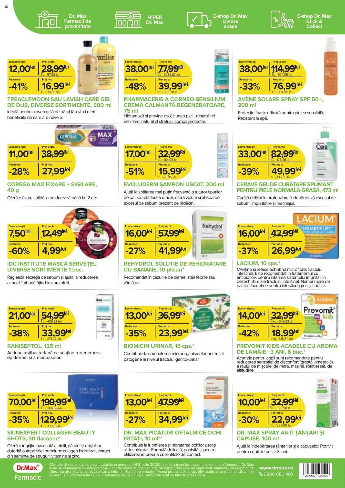 Catalog Catalog Dr.Max de la 30 iunie până la 31 iulie 2025 - Revista Pagina 8